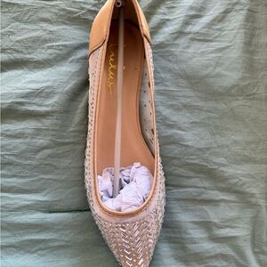 Lulu's Tan Beaded Flats